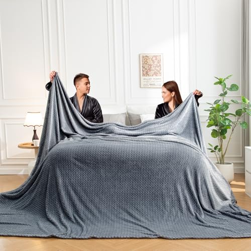 51wvzgbtrql.jpg Oversized King Flannel Throw Blanket, Ultra Soft & Warm, Dark Grey