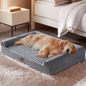 BFPETHOME Extra Large Orthopedic Dog Bed for Medium to Large Jumbo Dogs with Removable Washable Waterproof Cover for Com