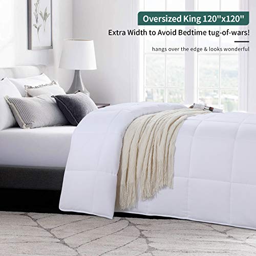 51xbflmnffl 3.jpg HOMBYS Oversized King Comforter, Lightweight Quilted Down Alternative Duvet Insert for All Season, Perfect for Cozy C
