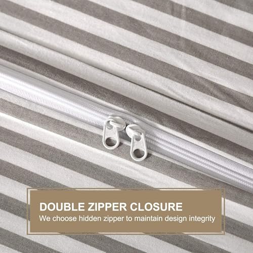 51y0vwsb l.jpg JELLYMONI 100% Natural Cotton Queen Size Striped Duvet Cover Sets with Zipper Closure & Corner Ties JELLYMONI 100% Natur