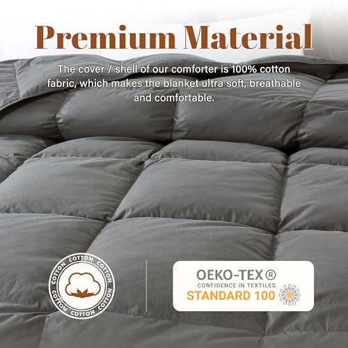 51yekstsvl 1.jpg Cosybay King Size Ultra Fluffy Feather Down Comforter - All Season Luxury Bedding for Adults | Cosybay 100% Cotton K