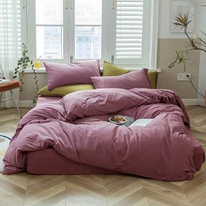 AMWAN Solid Purple Duvet Cover for Kids Girls Women | AMWAN Hotel Quality Solid Purple Comforter Cover Queen | AMWA