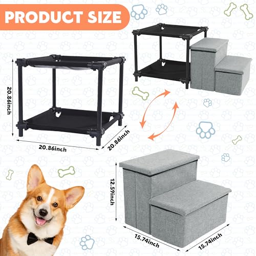 51yt238 k6l.jpg HOMBYS Multi-Level Pet Bunk Bed with Window View & Storage for Dogs & Cats | HOMBYS Pet Perch & Stairs: Multi-Level