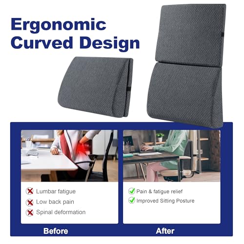 51zjx51jcpl.jpg HOMBYS Adjustable Lumbar Support Pillow for Recliner and Office Chair