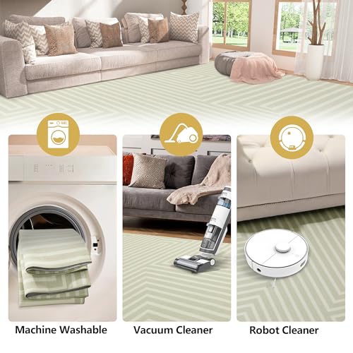 51zkgrexvjl 1.jpg Hombys 10x14ft Modern Large Area Rug for Living Room Bedroom Hombys Super-Thin Geometry Floor Carpet for Indoor Office D