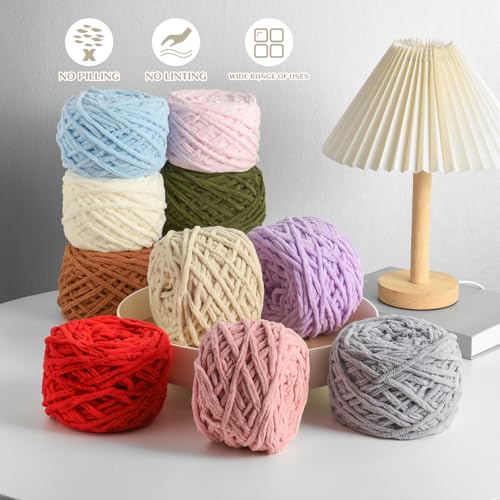 51zngdw8kal.jpg Chunky Chenille Yarn for Crocheting - 100g Baby Yarn Army Green - Velvet Yarns