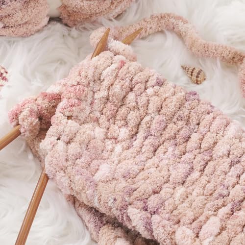 51zprgbraxl.jpg HOMBYS Super Bulky Chenille Yarn for Chunky Blankets - Soft and Plush for Beginners HOMBYS Chunky Chenille Yarn for Hand