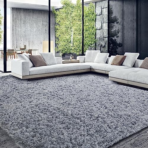 61i1ik3f2cl.jpg HOMBYS Ultra Fuzzy Large Plush Faux Fur Shaggy Area Rug 12x15 Feet for Living Room and Bedroom Kids Playroom | HOMBY