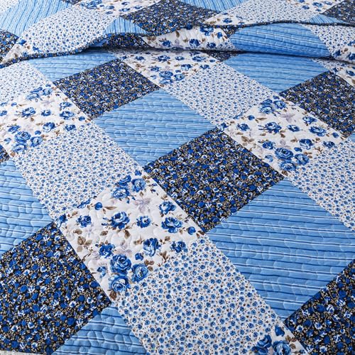 61kq ojlaml 1.jpg HoneiLife California King Quilt Blue HoneiLife All Season Use Extra Large Quilt Blue HoneiLife Reversible Coverlet Micro