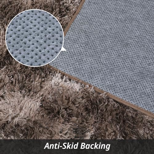 61d ehgdll.jpg HOMBYS Shaggy Area Rug Non-Skid Bedroom Living Room Rug for Kids Soft Plush Faux Fur Carpet Home Decor 9x12 Feet HOMBY
