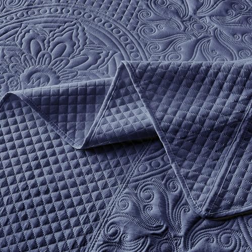 61emvlp 5ml.jpg Qucover Alaska King Bedspread 132x120, 3 Piece Soft Microfiber Lightweight Oversized Quilts Set | Qucover Vintage Pe