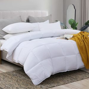 L LOVSOUL Down Alternative King Comforter, White, All Season