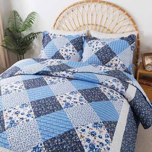 61mmb8kuhul 1.jpg HoneiLife California King Quilt Blue HoneiLife All Season Use Extra Large Quilt Blue HoneiLife Reversible Coverlet Micro