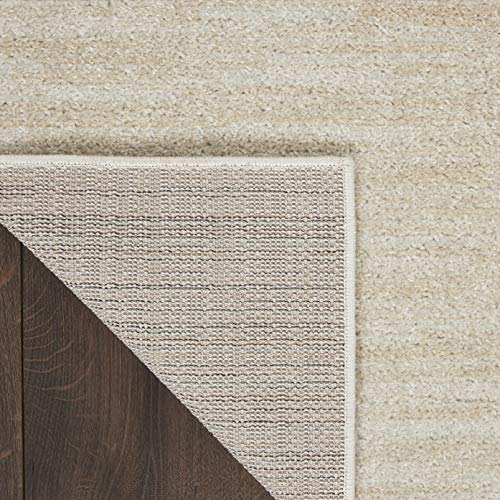 61vppwxvqal 1.jpg Nourison Essentials Ivory Beige 9' x 12' Area Rug for Easy Cleaning and Non Shedding in Bed Room, Living Room, and Dinin